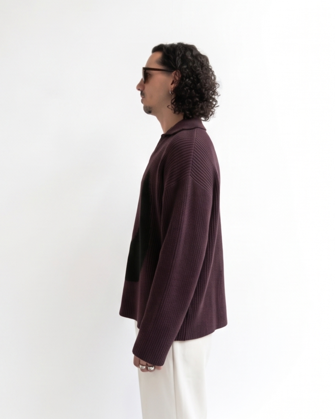 Polo longsleeve purple