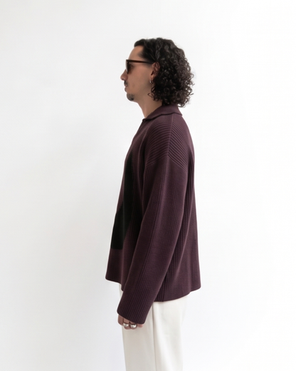 Polo longsleeve purple