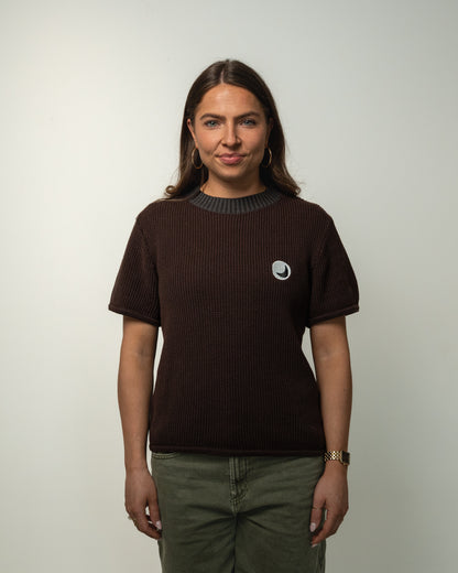 Knit tee brown