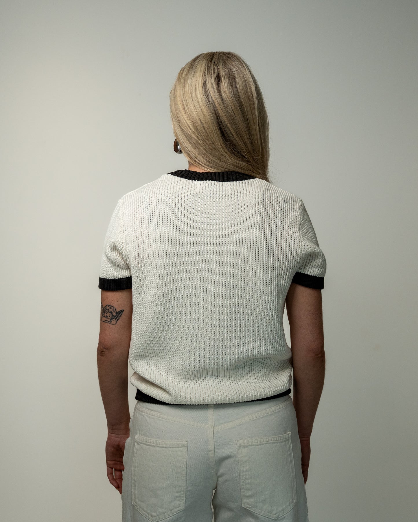 Knit tee white