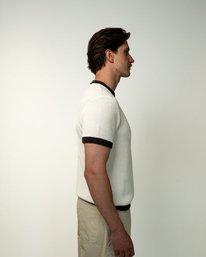 Knit tee white
