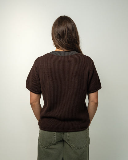 Knit tee brown
