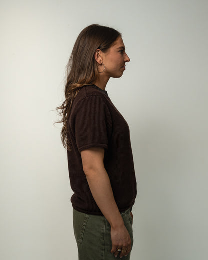 Knit tee brown