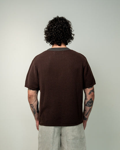 Knit tee brown