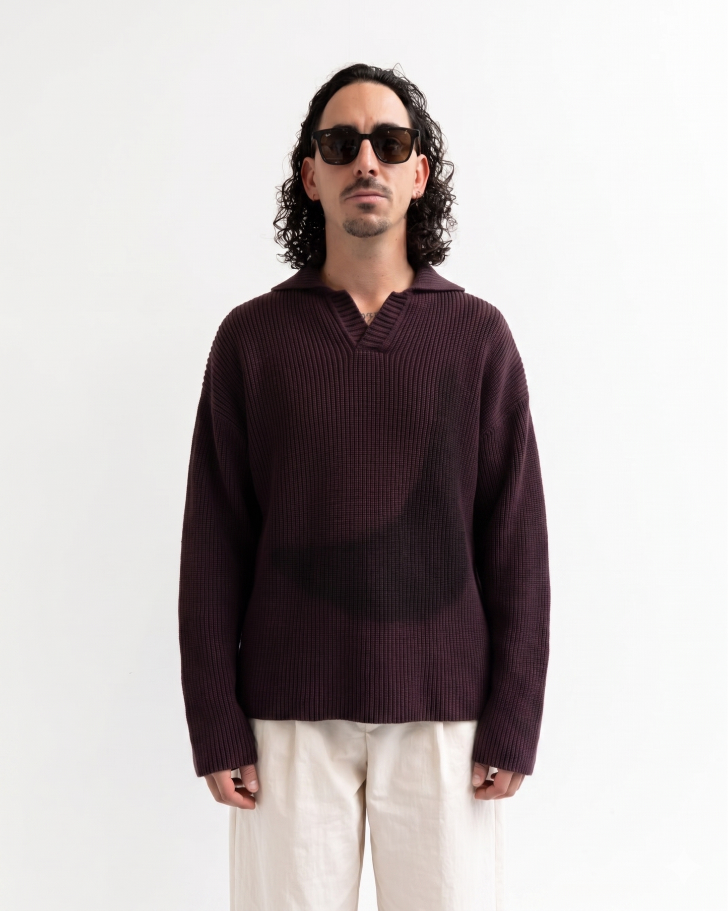 Polo longsleeve purple