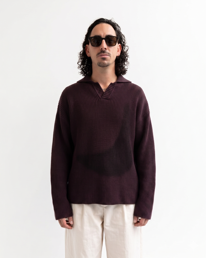 Polo longsleeve purple